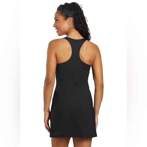 GIRLFRIEND COLLECTIVE Paloma Stretch-Jersey Tennis Dress Lagoon Aqua Blue Small - Picture 9 of 9